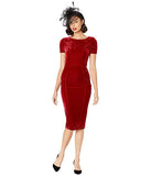 Anita Moore UV Burgundy Velvet Dress