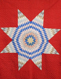 Vintage 1940's Red Star Quilt