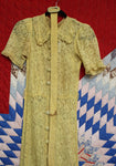Vintage 1930's yellow lace dress