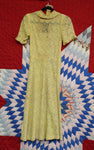 Vintage 1930's yellow lace dress