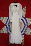 Vintage 1970s Chevron Lace Prairie Dress