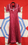 Vintage 1970s Red Bicentennial Star Prairie Dress