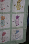 Vintage 1950's Sunbonnet Sue Quilt