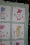 Vintage 1950's Sunbonnet Sue Quilt