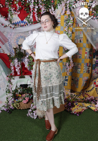 Vintage 1970s Floral Print Prairie Skirt