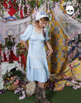Vintage Jody T of California Sky Blue Prairie Dress
