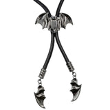 Kreepsville Bat Black Bolo Western Tie