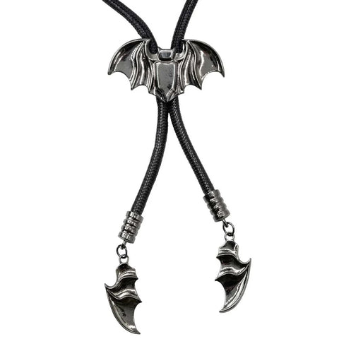 Kreepsville Bat Black Bolo Western Tie