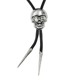 Kreepsville Skull Chrome Bolo Western Tie