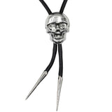 Kreepsville Skull Chrome Bolo Western Tie