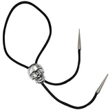 Kreepsville Skull Chrome Bolo Western Tie