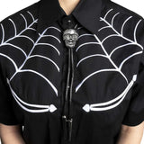 Kreepsville Skull Chrome Bolo Western Tie