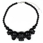 Kreepsville Skull Collection Necklace Black