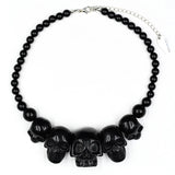 Kreepsville Skull Collection Necklace Black