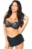 Daisy Corset Black Lace Ruffle Panty