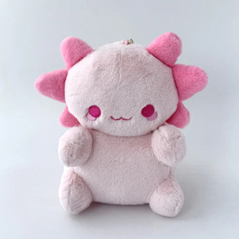 Bright Bat Design Axolotl Nugget Keychain Plushie