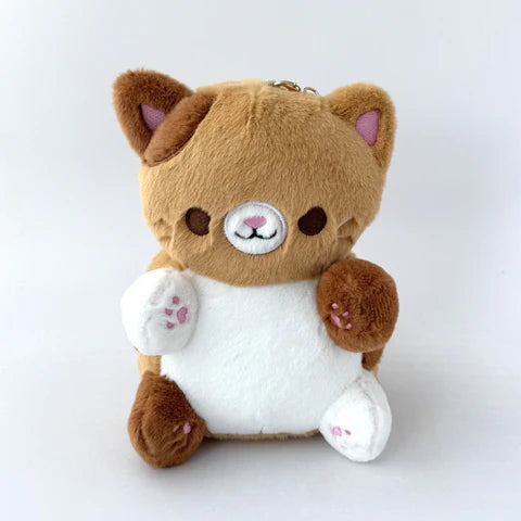 Bright Bat Design Calico Cat Nugget Keychain Plushie