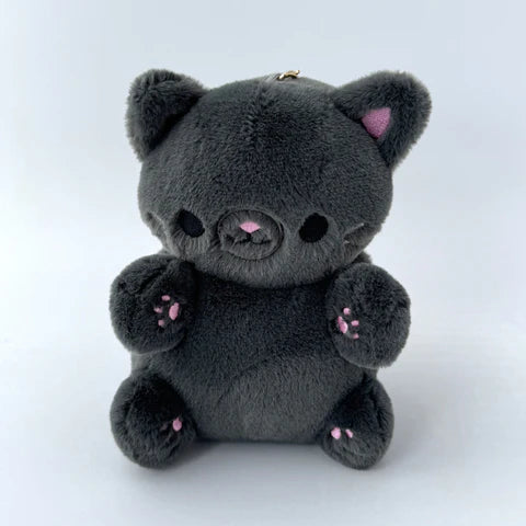 Bright Bat Design Black Cat Nugget Keychain Plushie