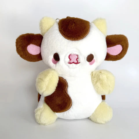 Bright Bat Design Cow Nugget Keychain Plushie