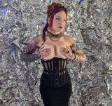 Gently Used Orchard Corset Black Fishnet Waist Cincher