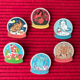 Bright Bat Design Snow Globe Lotl Blind Bag Enamel Pins