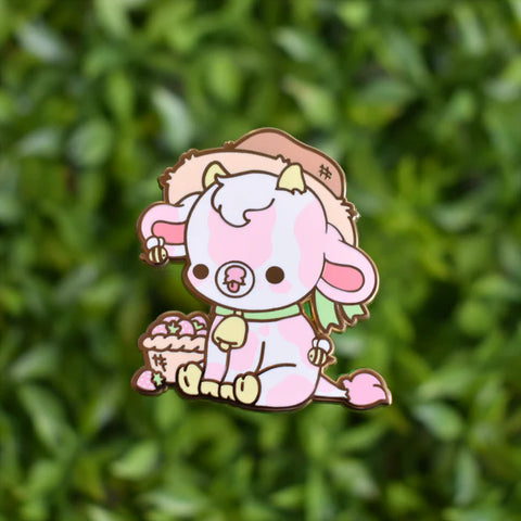 Bright Bat Shortcake the Strawberry Cow Enamel Pin