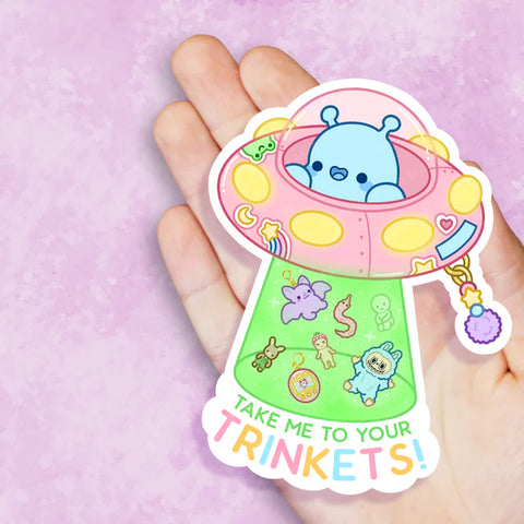 Bright Bat Trinket UFO Vinyl Sticker