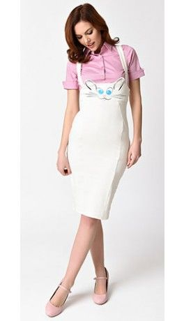 Gently Used Unique Vintage Sabrina Suspender Skirt