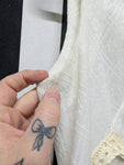 Vintage 60s White Lace Flower Embroidered Dress
