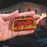 Raised by Movies Wayne's World Abernathy's Gasworks Logo Sticker