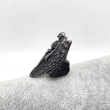 Mio Queena Gothic Demon Wings Skull Stainless Steel Ring