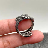 Mio Queena Stainless Steel Double Snake Winding Ring