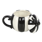 Black and White Lidded Pumpkin Mug
