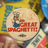 Vintage 1973 Pizza Hut Great Spaghetti Button
