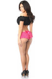 Daisy Corset Black Peasant Top