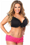 Daisy Corset Black Peasant Top
