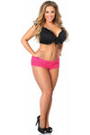 Daisy Corset Black Peasant Top