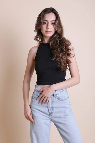 Leto Black High Neck Brami