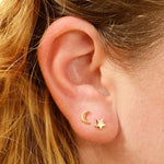 Nina Designs Star and Moon Stud Earrings