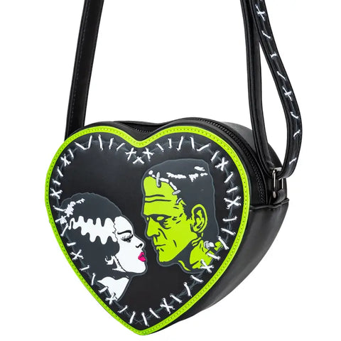 Rock Rebel Shop Bride of Frankenstein Stitch Heart Cross Body