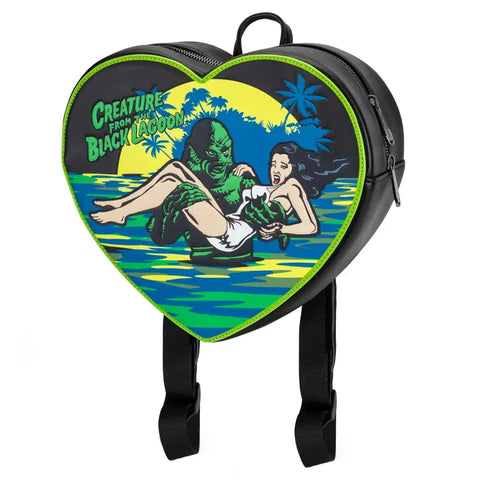 Rock Rebel Shop Creature from the Black Lagoon Heart Backpack