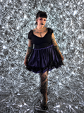 Gently Used Rose Mortem Purple & Black Tulle Skirt