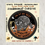 Stay Home Club At My Best Sticker