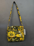 Vintage Green Yellow Floral Carpet Bag