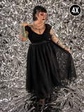 Gently Used Black Mesh Layered Tulle Skirt