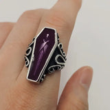 Mio Queena Skull Coffin Stainless Steel Ring