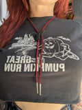 Reds Retro Pistol with Red and Black Leather Bolo Tie