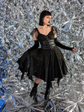 Vintage Black and Gold Tattered Dress