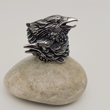 Mio Queena Death Messenger Double Crow Ring