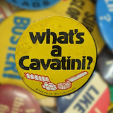 Vintage 1973 Pizza Hut What's a Cavatini Button